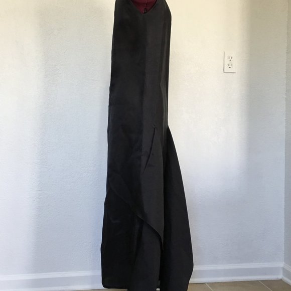 Avant Garde NOS YEOHLEE Satin Chiffon Art Deco Style Maxi Dress Evening Gown - Picture 6 of 7